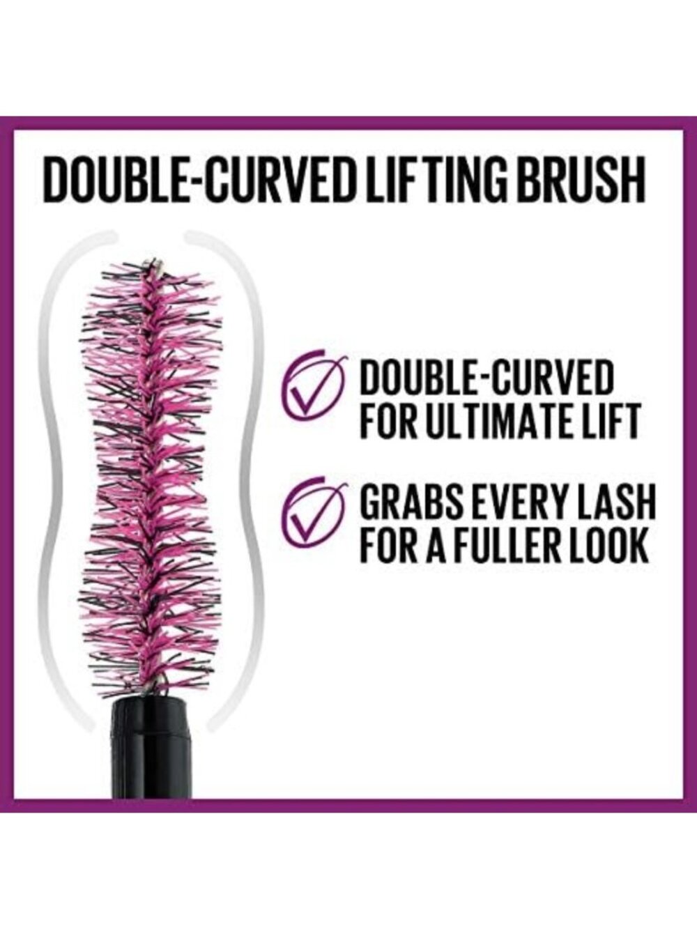 Volumizing & Lengthening Washable Mascara for Lifted, Curled Lashes - Black - Picture 2 of 6